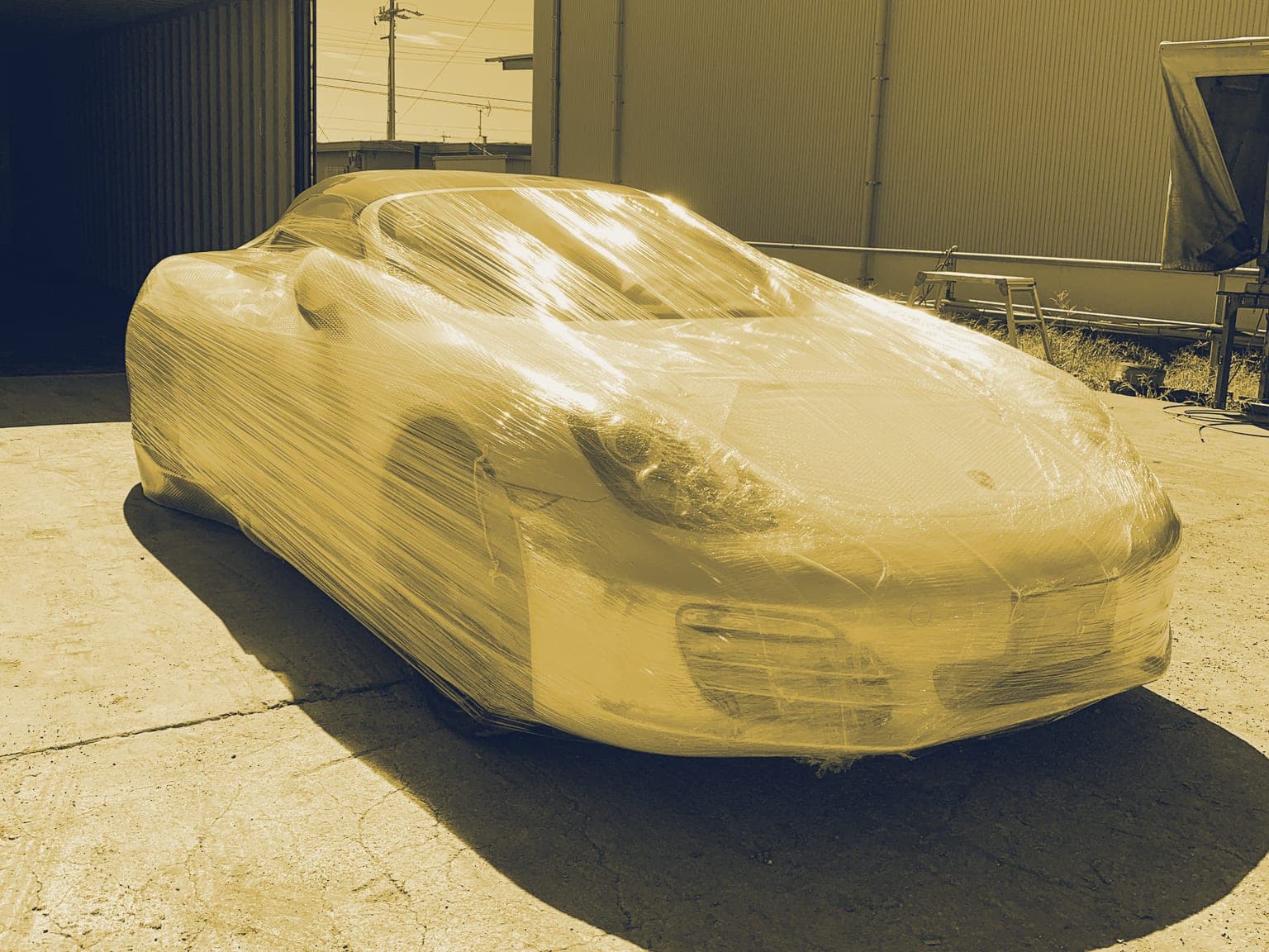 出荷前のラッピング